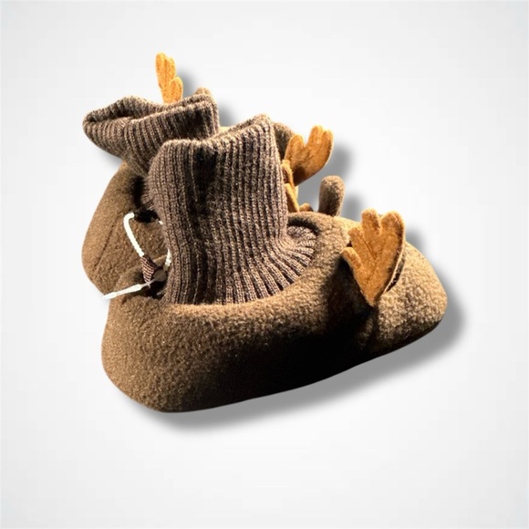 Joe Fresh Brown Moose Slipper Booties - Picture 3 of 4